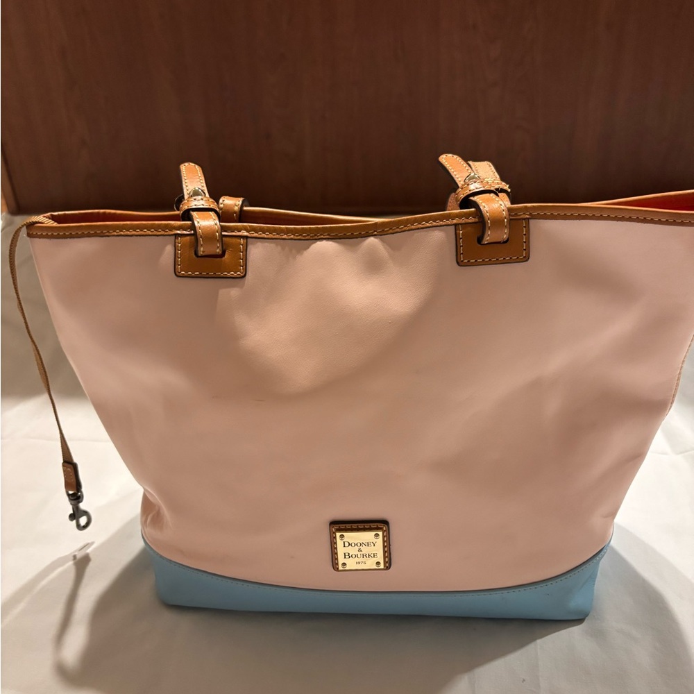Dooney & Bourke Pink and Blue Tote Bag